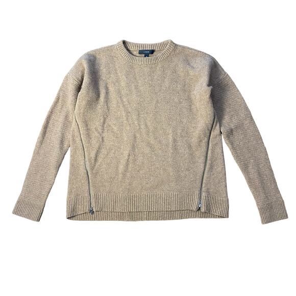 J.Crew Brown Side Zip Wool Sweater Size XS - Picture 1 of 7